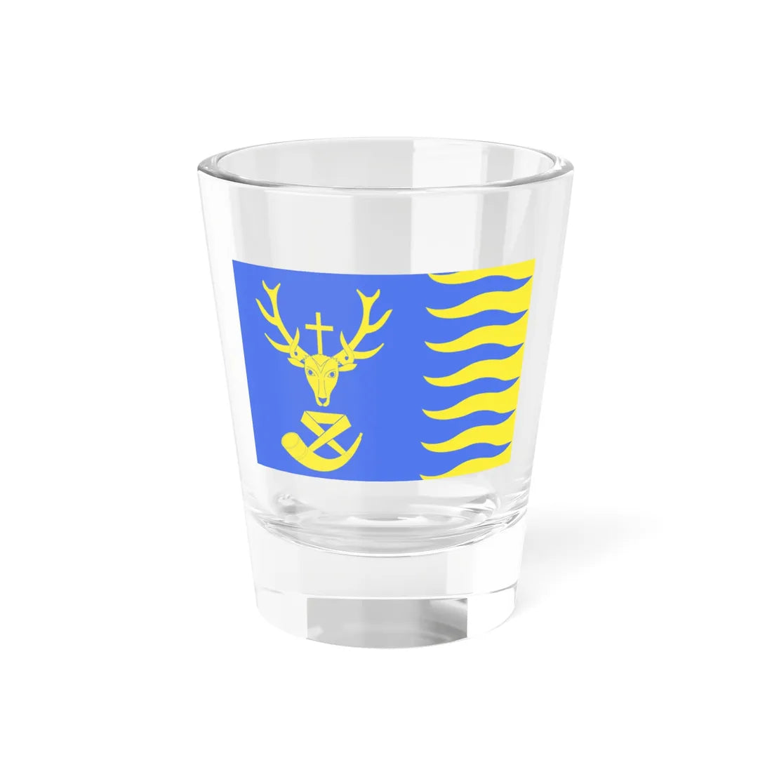 Flag of Saint-Hubert Belgium (Belgium) Shot Glass 1.5oz 1.5oz - Go Mug Yourself