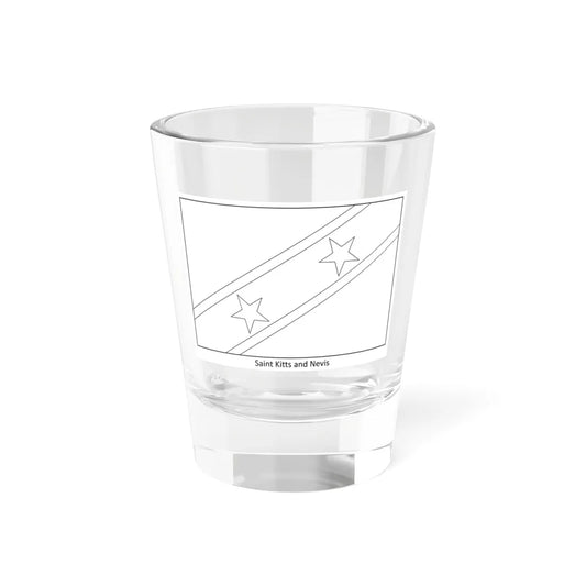 Flag of Saint Kitts and Nevis colouring page (Saint Kitts and Nevis) Shot Glass 1.5oz 1.5oz - Go Mug Yourself
