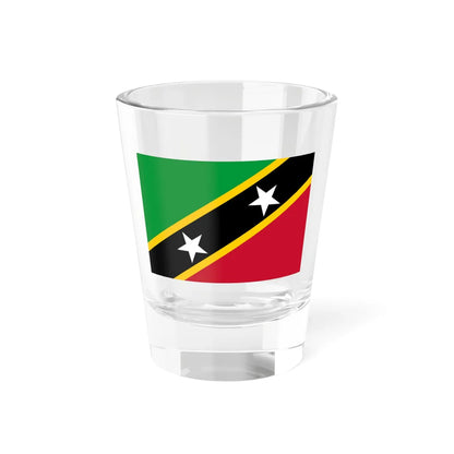 Flag of Saint Kitts and Nevis (Saint Kitts and Nevis) Shot Glass 1.5oz 1.5oz - Go Mug Yourself