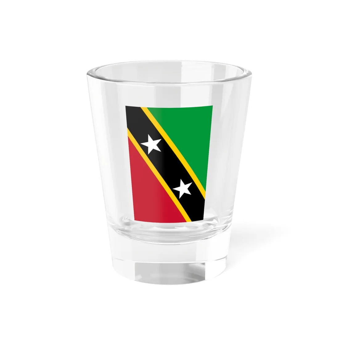 Flag of Saint Kitts and Nevis vertical (Saint Kitts and Nevis) Shot Glass 1.5oz 1.5oz - Go Mug Yourself