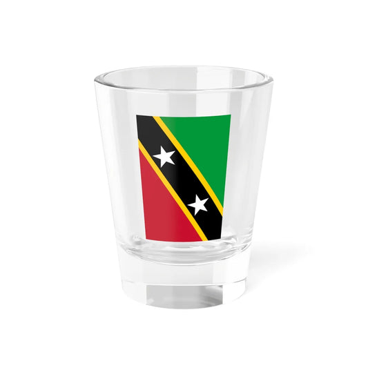 Flag of Saint Kitts and Nevis vertical (Saint Kitts and Nevis) Shot Glass 1.5oz 1.5oz - Go Mug Yourself