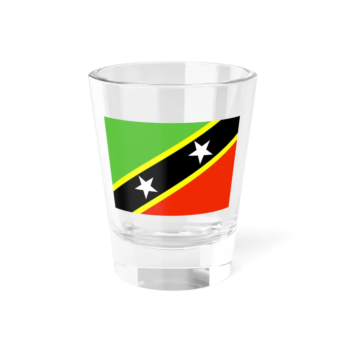 Flag of Saint Kitts and Nevis WFB 2000 (Saint Kitts and Nevis) Shot Glass 1.5oz 1.5oz - Go Mug Yourself
