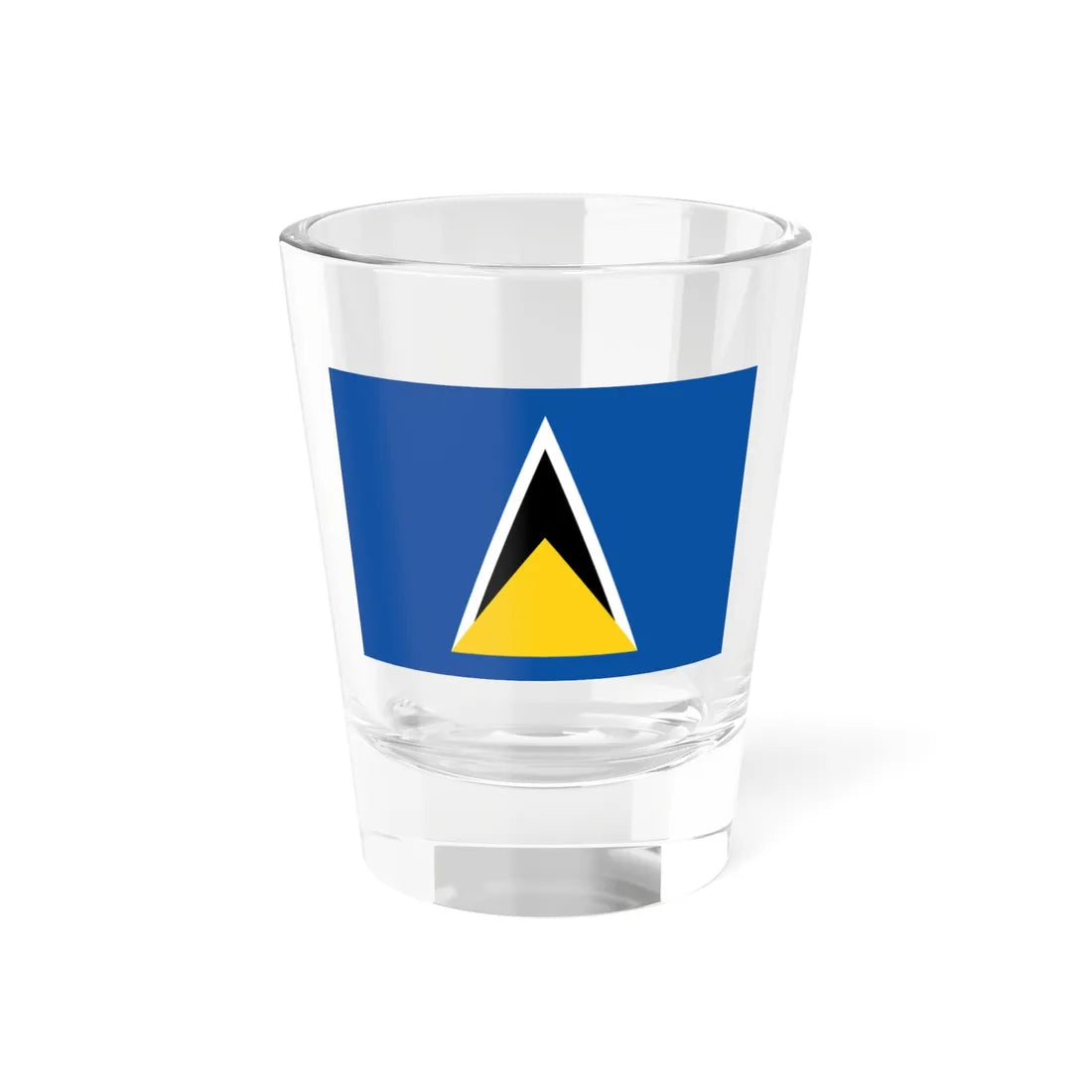 Flag of Saint Lucia 1979 3-2 (Saint Lucia) Shot Glass 1.5oz 1.5oz - Go Mug Yourself