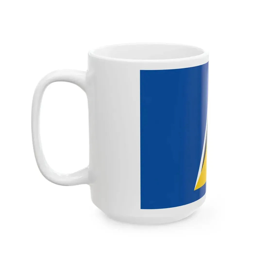 Flag of Saint Lucia 1979 3-2 (Saint Lucia) White Coffee Mug - Go Mug Yourself