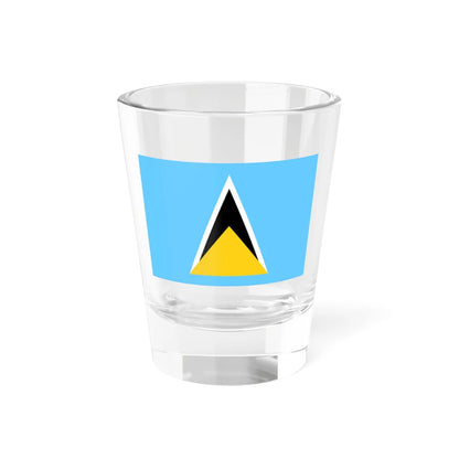 Flag of Saint Lucia 3-2 (Saint Lucia) Shot Glass 1.5oz 1.5oz - Go Mug Yourself