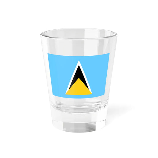 Flag of Saint Lucia 3-2 (Saint Lucia) Shot Glass 1.5oz 1.5oz - Go Mug Yourself
