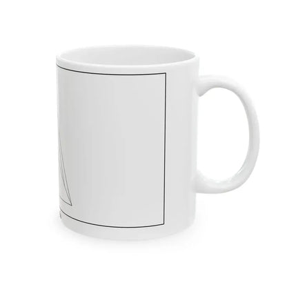 Flag of Saint Lucia colouring page (Saint Lucia) White Coffee Mug - Go Mug Yourself