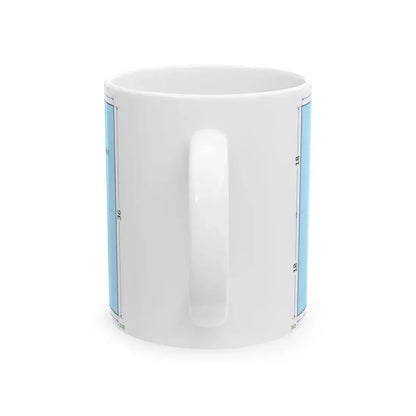 Flag of Saint Lucia construction sheet (Saint Lucia) White Coffee Mug - Go Mug Yourself