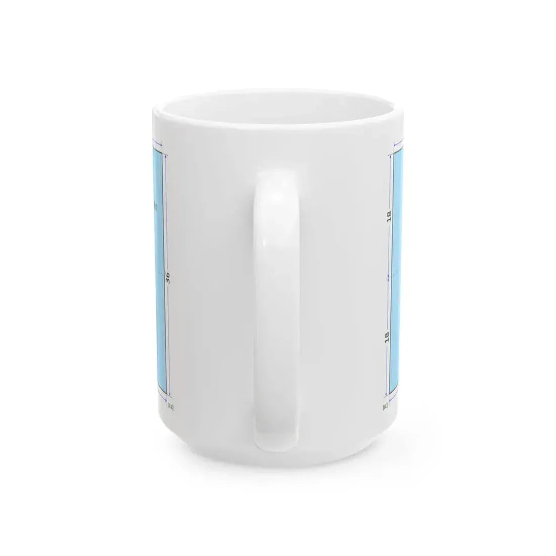 Flag of Saint Lucia construction sheet (Saint Lucia) White Coffee Mug - Go Mug Yourself