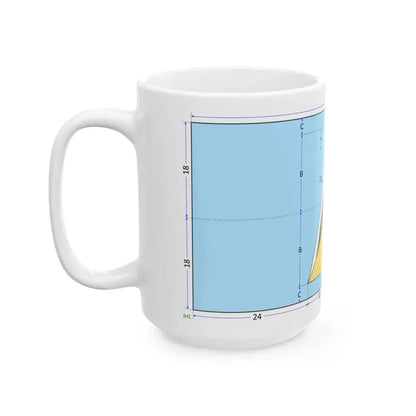 Flag of Saint Lucia construction sheet (Saint Lucia) White Coffee Mug - Go Mug Yourself