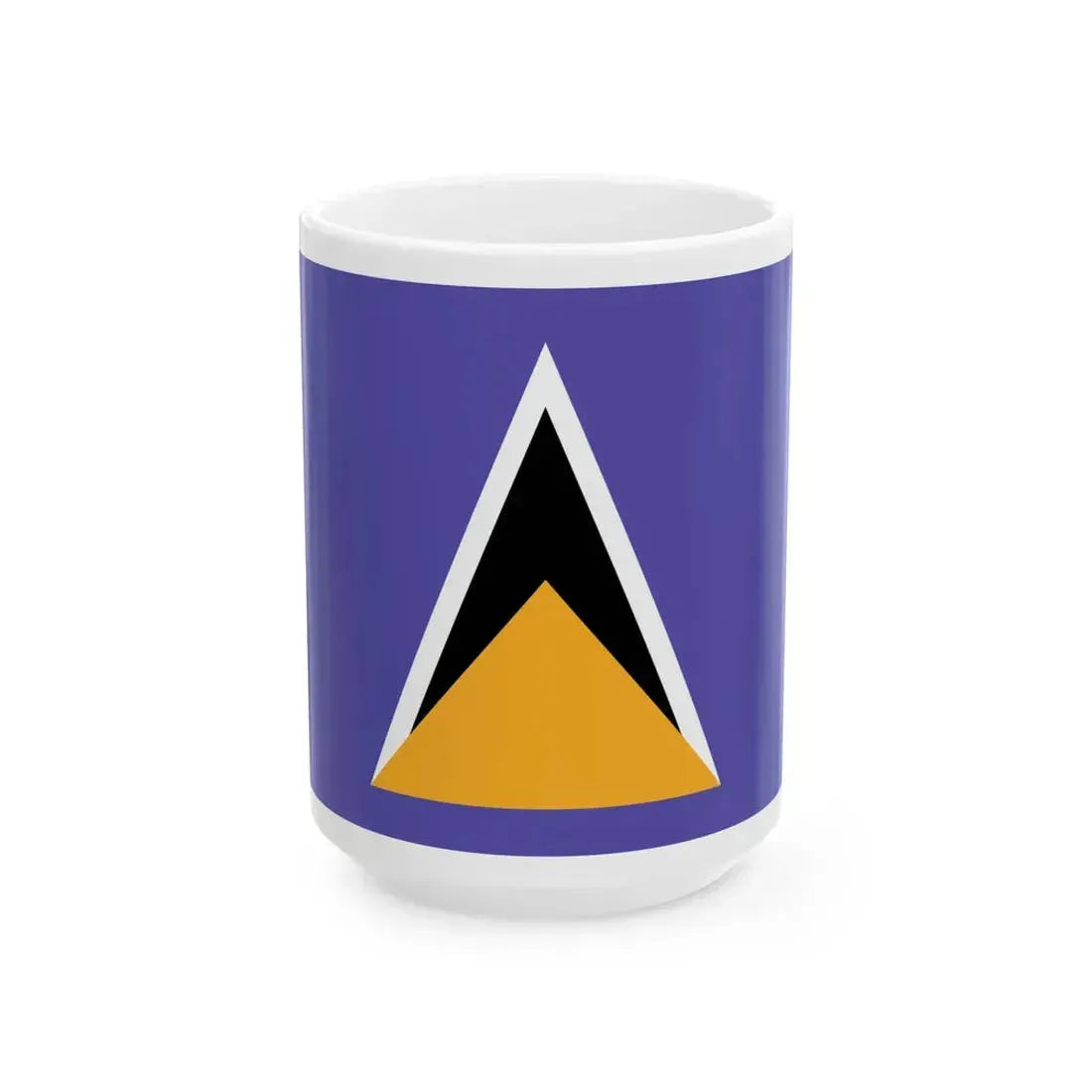 Flag of Saint Lucia WFB 2000 (Saint Lucia) White Coffee Mug 15oz - Go Mug Yourself