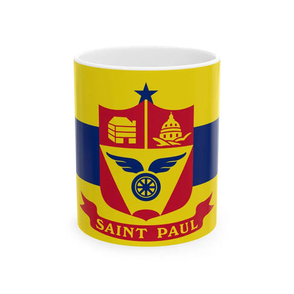 Flag of Saint Paul Minnesota (United States) White Coffee Mug 11oz - Go Mug Yourself