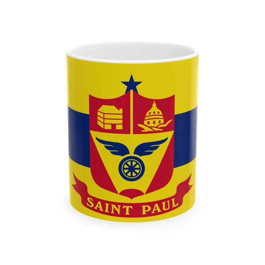 Flag of Saint Paul Minnesota (United States) White Coffee Mug 11oz - Go Mug Yourself