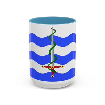 Flag of Saint Paul's Bay Malta - Accent Coffee Mug 15oz Light Blue - Go Mug Yourself