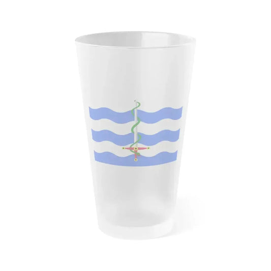 Flag of Saint Paul's Bay Malta - Frosted Pint Glass 16oz 16oz Frosted - Go Mug Yourself