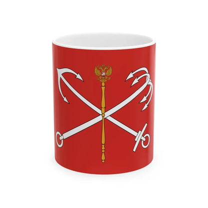 Flag of Saint Petersburg Russia - White Coffee Mug 11oz - Go Mug Yourself