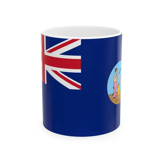 Flag of Saint Vincent and the Grenadines 1877-1907 (Saint Vincent and the Grenadines) White Coffee Mug 11oz - Go Mug Yourself