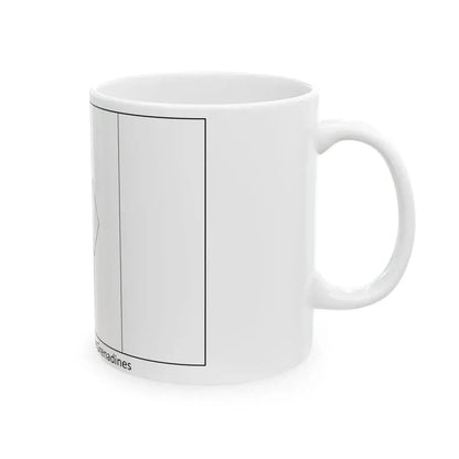 Flag of Saint Vincent and the Grenadines colouring page (Saint Vincent and the Grenadines) White Coffee Mug - Go Mug Yourself