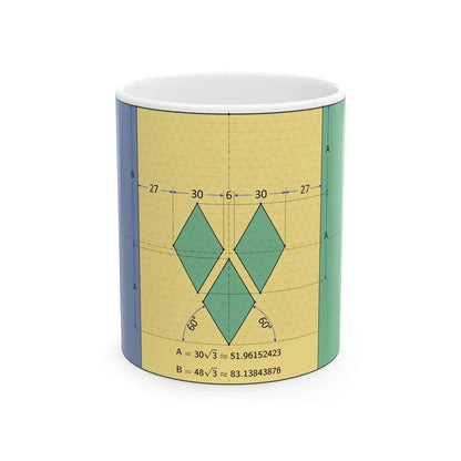Flag of Saint Vincent and the Grenadines construction sheet (Saint Vincent and the Grenadines) White Coffee Mug 11oz - Go Mug Yourself