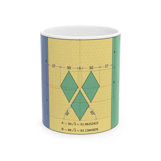 Flag of Saint Vincent and the Grenadines construction sheet (Saint Vincent and the Grenadines) White Coffee Mug 11oz - Go Mug Yourself