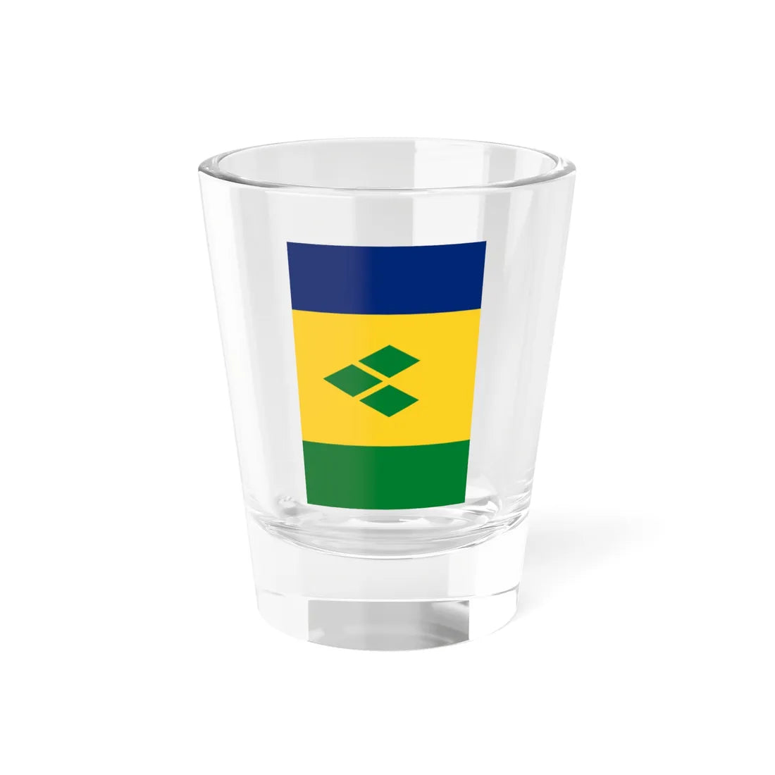 Flag of Saint Vincent and the Grenadines vertical (Saint Vincent and the Grenadines) Shot Glass 1.5oz 1.5oz - Go Mug Yourself