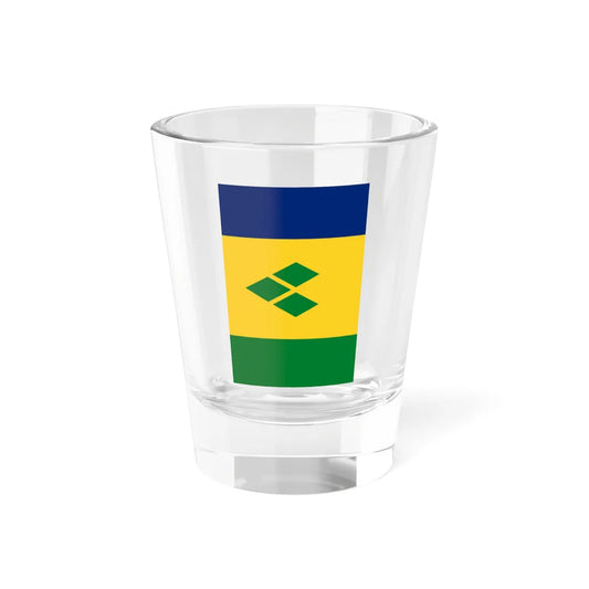 Flag of Saint Vincent and the Grenadines vertical (Saint Vincent and the Grenadines) Shot Glass 1.5oz 1.5oz - Go Mug Yourself