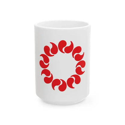 Flag of Saitama Prefecture (Japan) White Coffee Mug 15oz - Go Mug Yourself