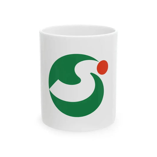 Flag of Sakai Fukui (Japan) White Coffee Mug 11oz - Go Mug Yourself