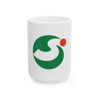 Flag of Sakai Fukui (Japan) White Coffee Mug 15oz - Go Mug Yourself