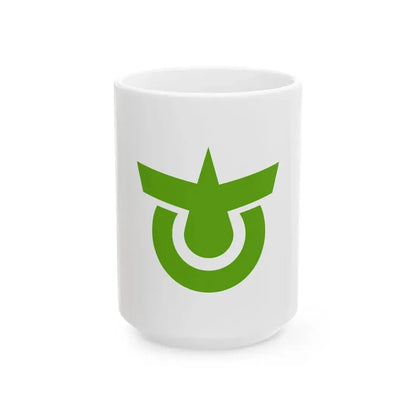 Flag of Sakashita Gifu 1961-2005 (Japan) White Coffee Mug 15oz - Go Mug Yourself