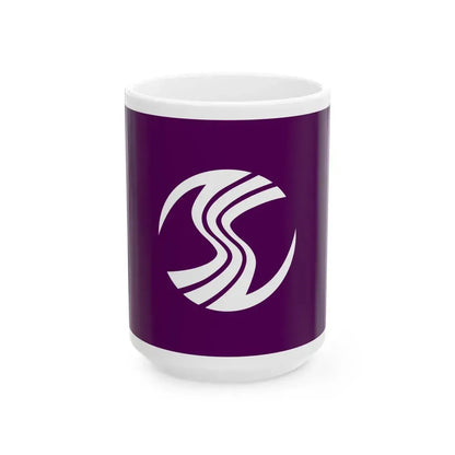 Flag of Sakegawa Yamagata (Japan) White Coffee Mug 15oz - Go Mug Yourself