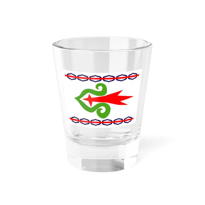 Flag of Sakhalin and Kuril Ainu (Russia) Shot Glass 1.5oz 1.5oz - Go Mug Yourself