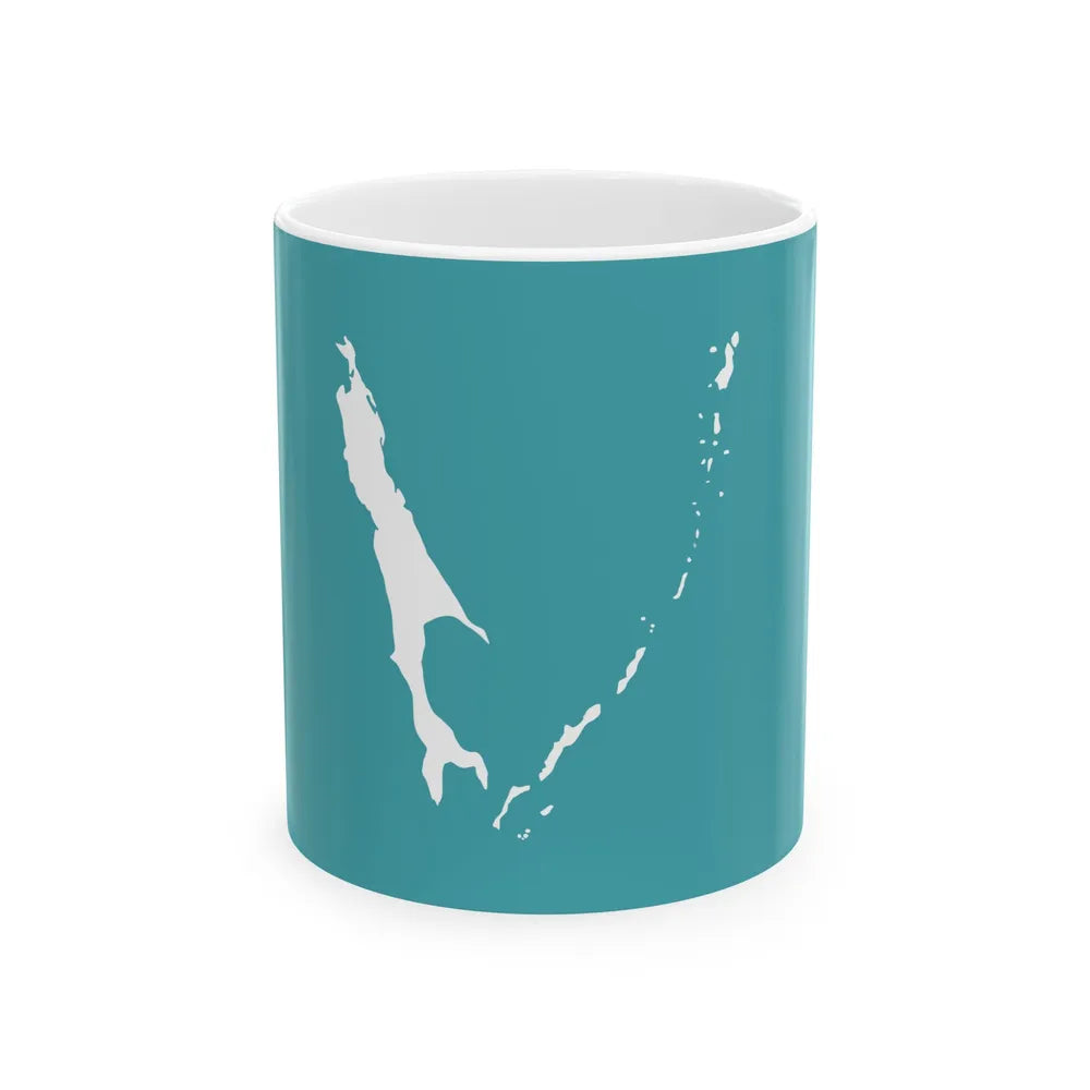 Flag of Sakhalin Oblast Russia - White Coffee Mug-11oz-Go Mug Yourself