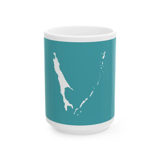 Flag of Sakhalin Oblast Russia - White Coffee Mug 15oz - Go Mug Yourself