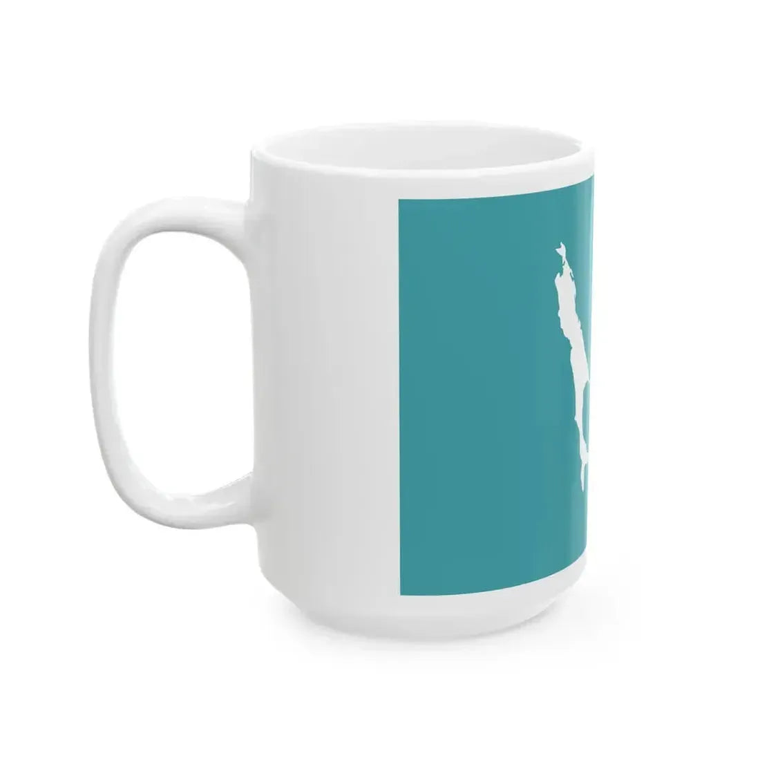 Flag of Sakhalin Oblast Russia - White Coffee Mug - Go Mug Yourself