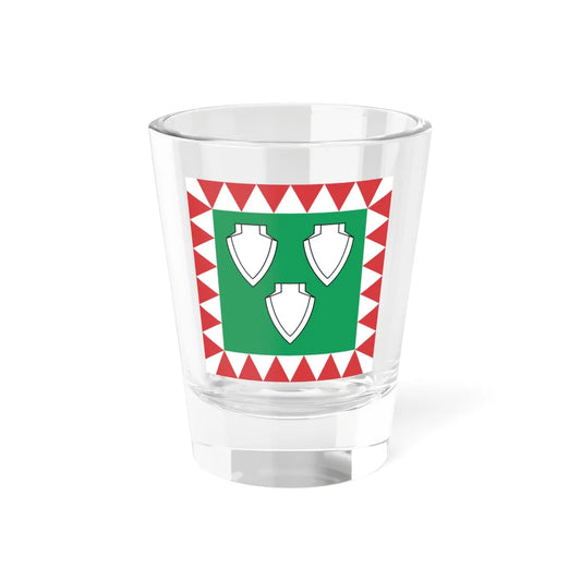 Flag of Saku Parish (Estonia) Shot Glass 1.5oz 1.5oz - Go Mug Yourself