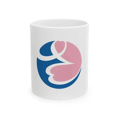 Flag of Sakura Tochigi no text (Japan) White Coffee Mug 11oz - Go Mug Yourself