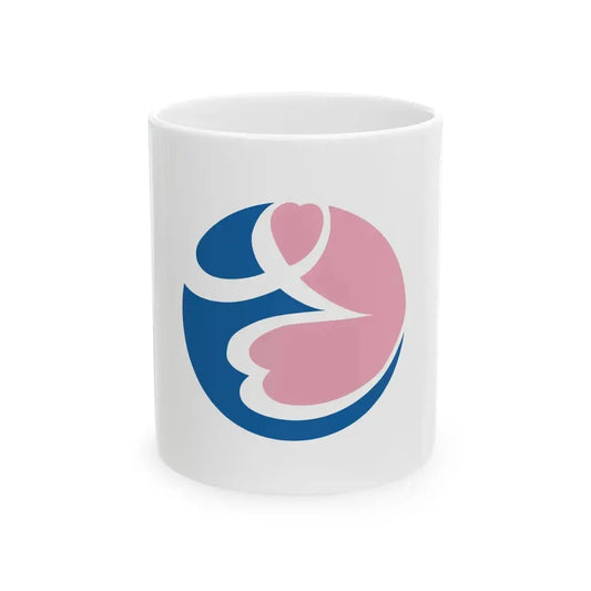 Flag of Sakura Tochigi no text (Japan) White Coffee Mug 11oz - Go Mug Yourself