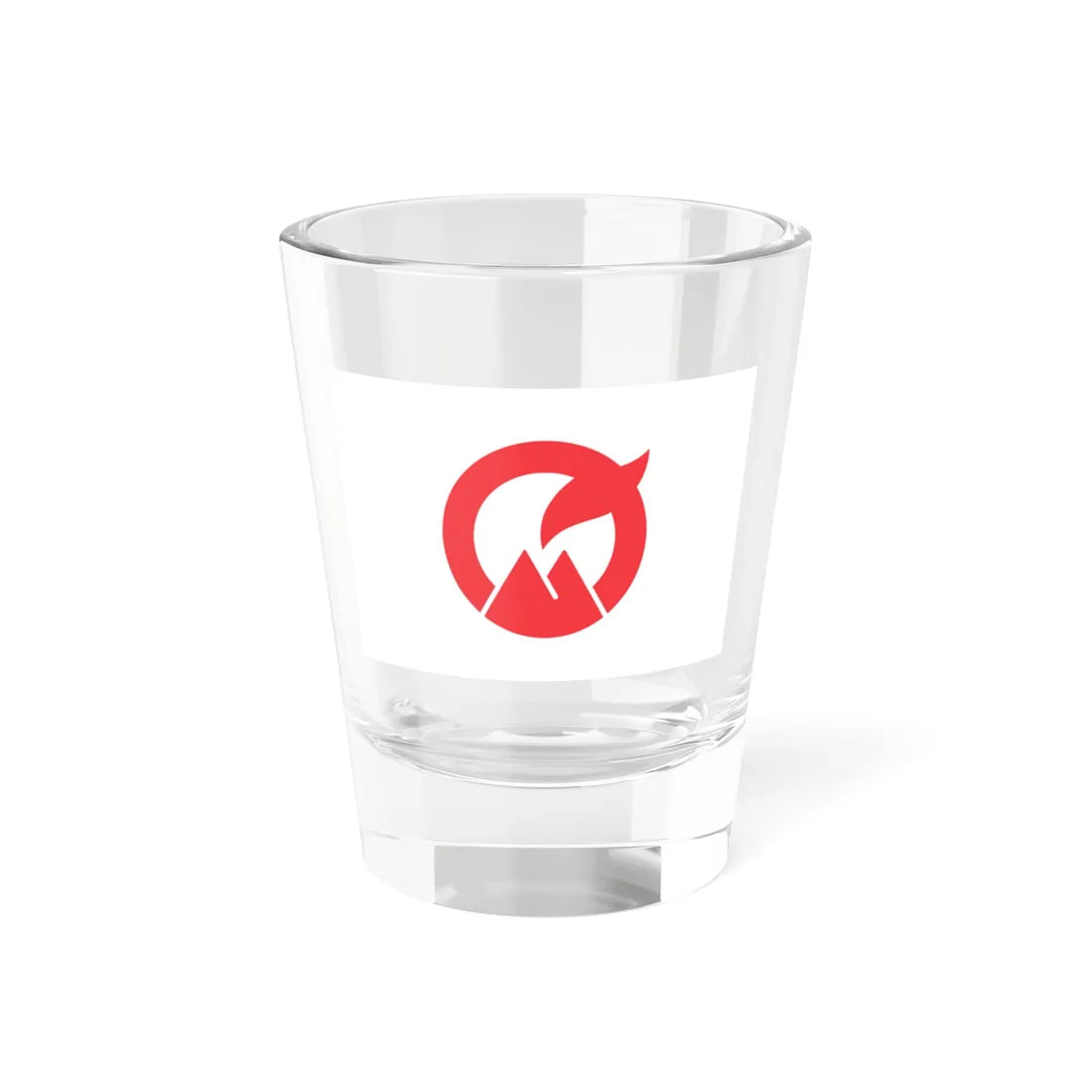 Flag of Sakurajima Kagoshima 1973-2004 (Japan) Shot Glass 1.5oz 1.5oz - Go Mug Yourself