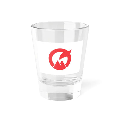Flag of Sakurajima Kagoshima 1973-2004 (Japan) Shot Glass 1.5oz 1.5oz - Go Mug Yourself