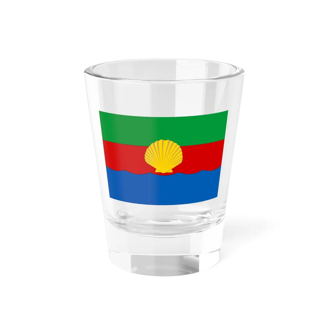 Flag of Saky Raion Crimea (Russia) Shot Glass 1.5oz 1.5oz - Go Mug Yourself