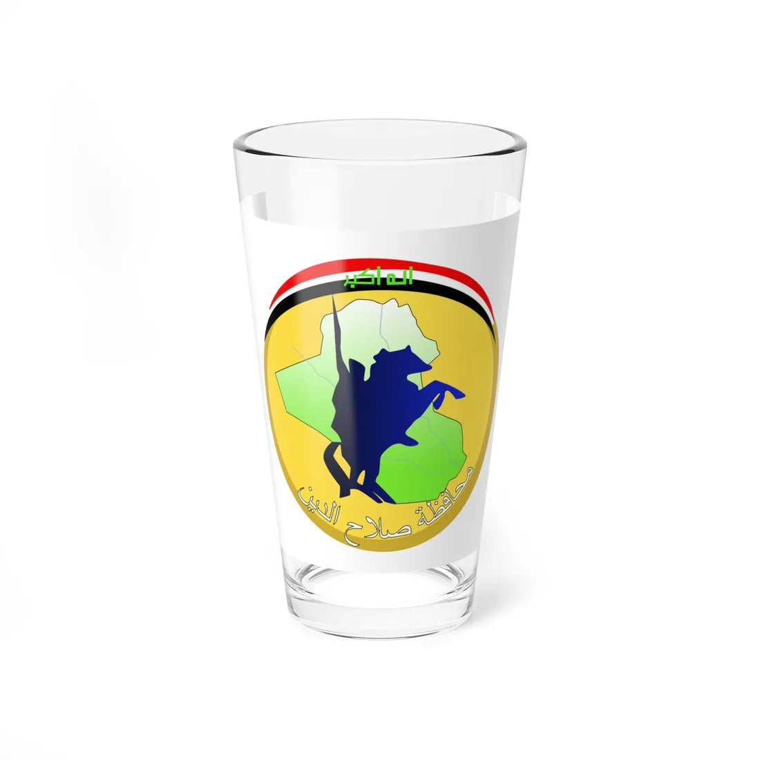 Flag of Saladin Governorate Iraq (Iraq) Pint Glass 16oz 16oz - Go Mug Yourself