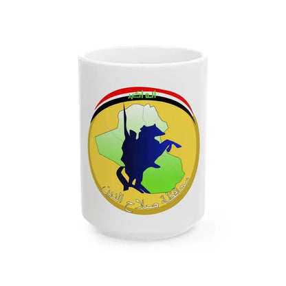 Flag of Saladin Governorate Iraq (Iraq) White Coffee Mug 15oz - Go Mug Yourself