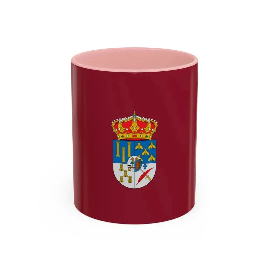 Flag of Salamanca Spain - Accent Coffee Mug 11oz Pink - Go Mug Yourself