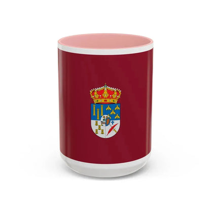 Flag of Salamanca Spain - Accent Coffee Mug 15oz Pink - Go Mug Yourself