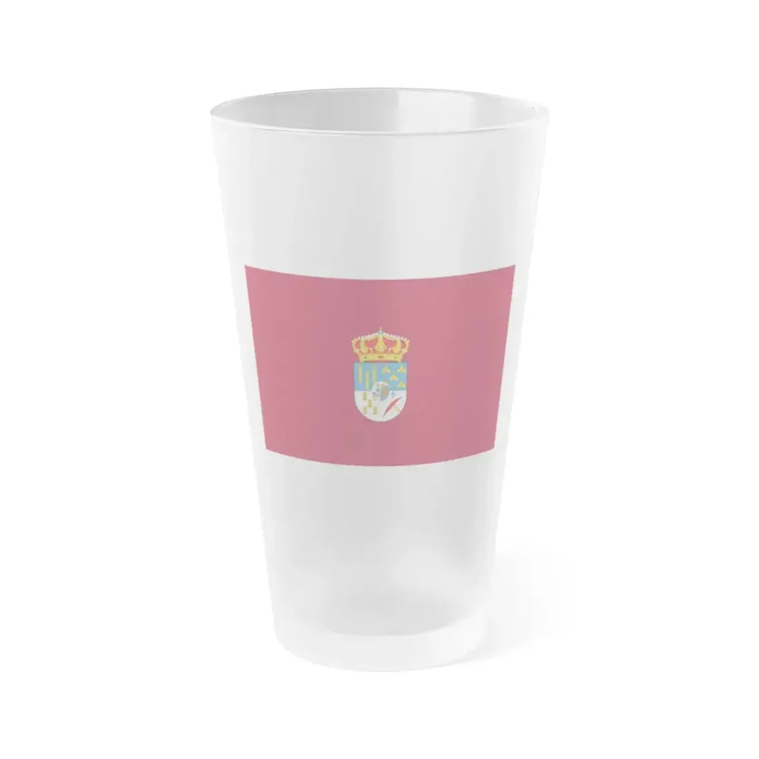 Flag of Salamanca Spain - Frosted Pint Glass 16oz 16oz Frosted - Go Mug Yourself