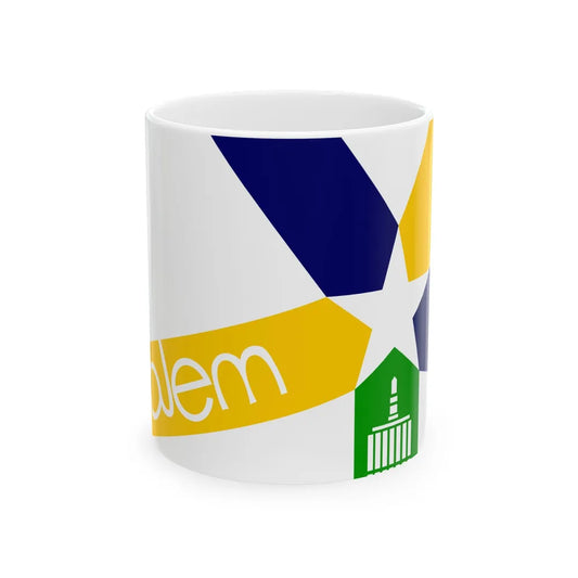 Flag of Salem Oregon 1972-2022 (United States) White Coffee Mug 11oz - Go Mug Yourself