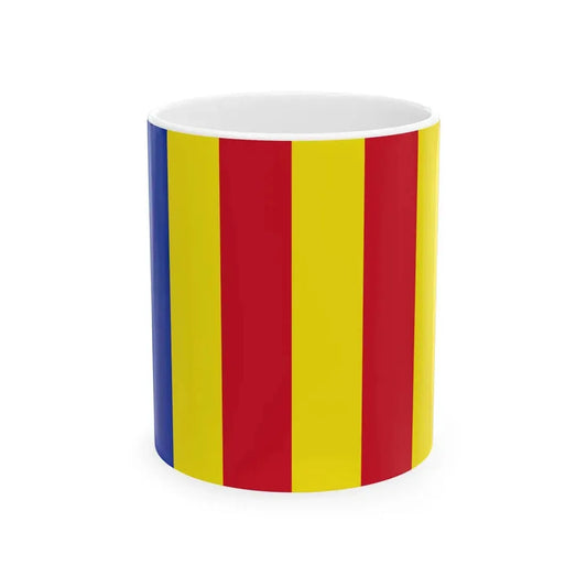 Flag of Salerno (Italy) White Coffee Mug 11oz - Go Mug Yourself