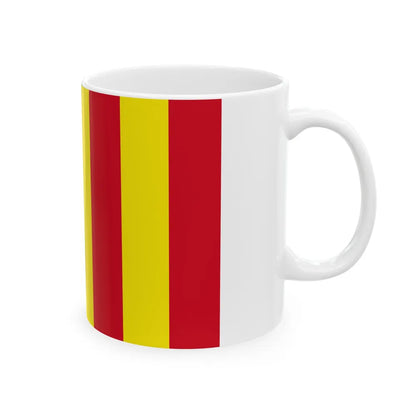 Flag of Salerno Italy - White Coffee Mug-Go Mug Yourself