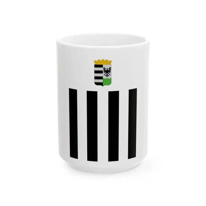 Flag of Salgotarjan vertical (Hungary) White Coffee Mug 15oz - Go Mug Yourself